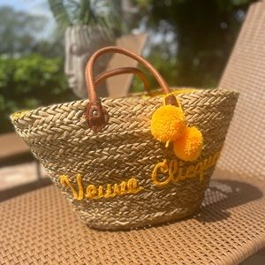 One of a kind! Veuve Cliquot Straw Bag